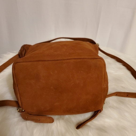 HOBO BLAZE Rust Convertible Pebbled Velvet Suede Shoulder Bag/Backpack - Picture 6 of 9